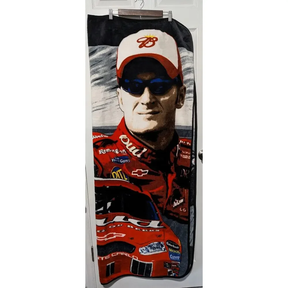 Vintage Dale Earnhardt Jr. # 8 Budweiser Throw Blanket 56